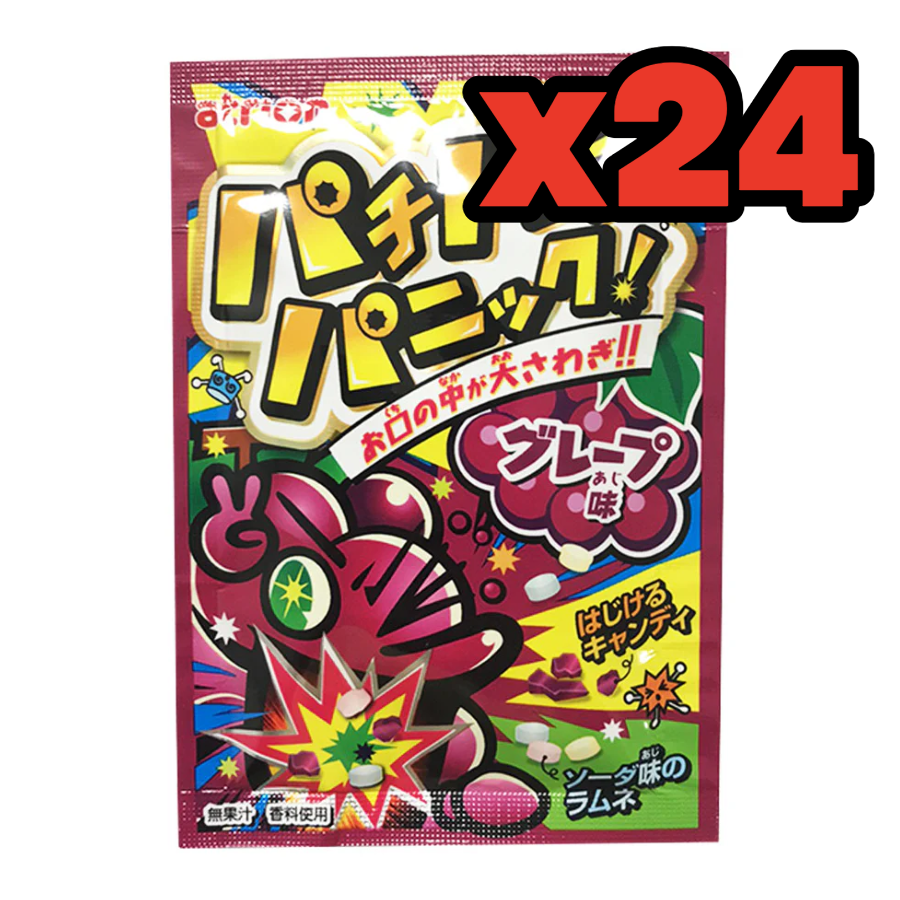 Pachi Pachi Panic Popping Candy - Grape Flavor (5g x 24 Packages