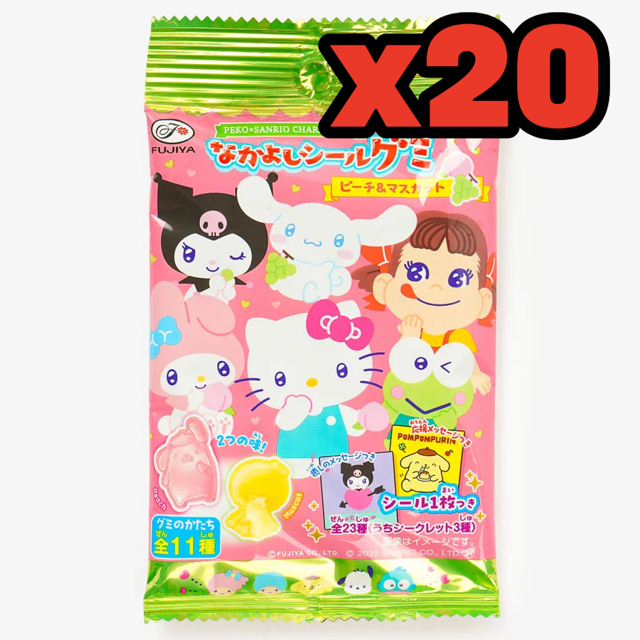 Peko x Sanrio Characters Sticker Gummy Collection (19g x 20