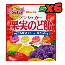 Kanro Non‑Sugar Fruit Throat Lozenges (90g x 6 Packages) – Oyatsu Mart