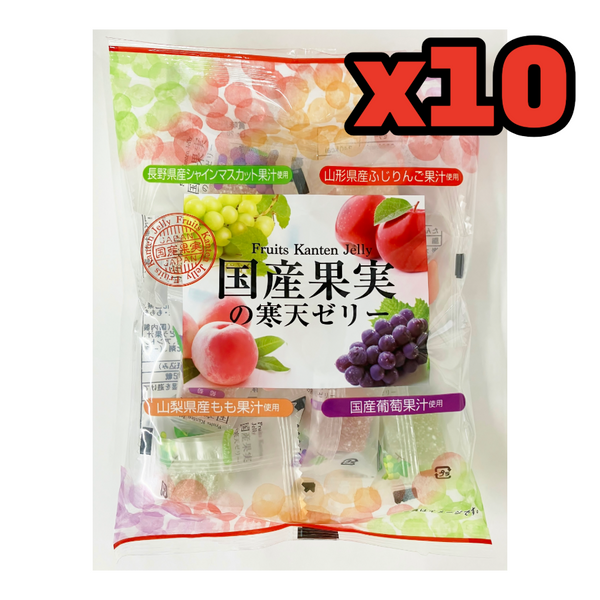 Domestic Fruit Agar Jelly (10, 120g packages)
