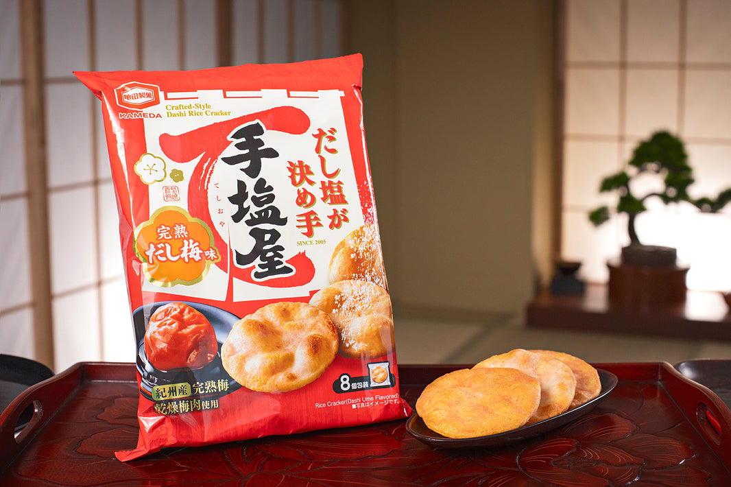 Ripe Dashi Plum Thick Rice Crackers (120g x 12 Packages)