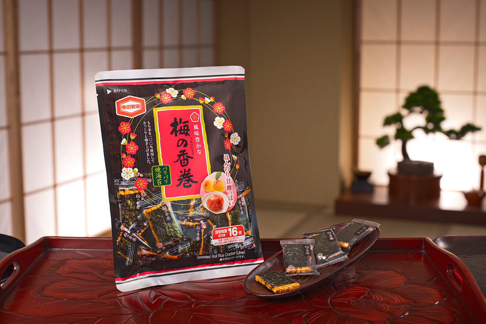Ume no Kaori Plum Rice Crackers (47g x 12 Packages)