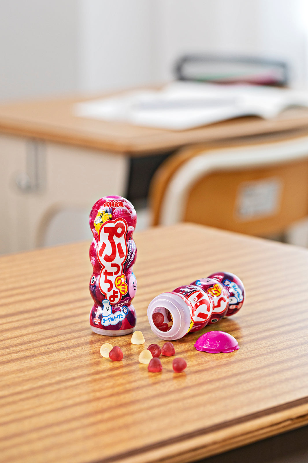 Puccho Grape and Yogurt Gummy Candy (40g x 10 Packages)
