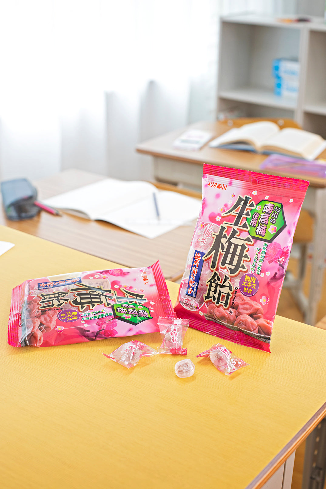 Ribbon Nama Ume Ame Hard Candy - Sweet & Sour Japanese Plum Flavor, 3.87oz Bag